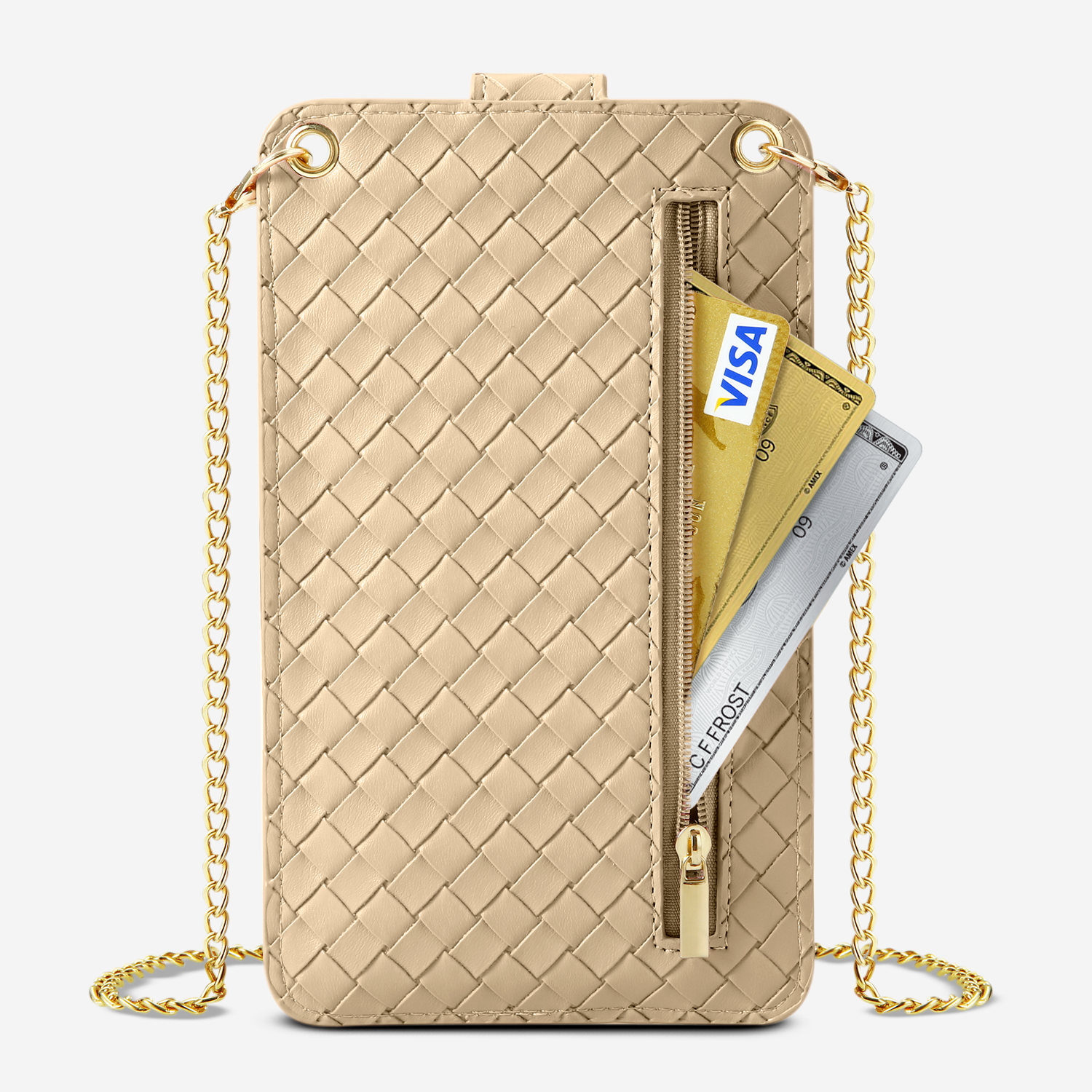 Ellie Rose - Wholesale Crossbody Bag - Women's - Crossbody Phone Bag with RFID Blocking Lining Natural1