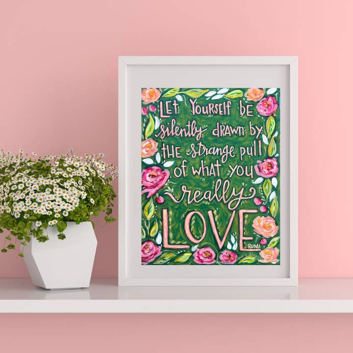 Rumi-citat reproduktionskonsttryck för wholesale av Audra Style