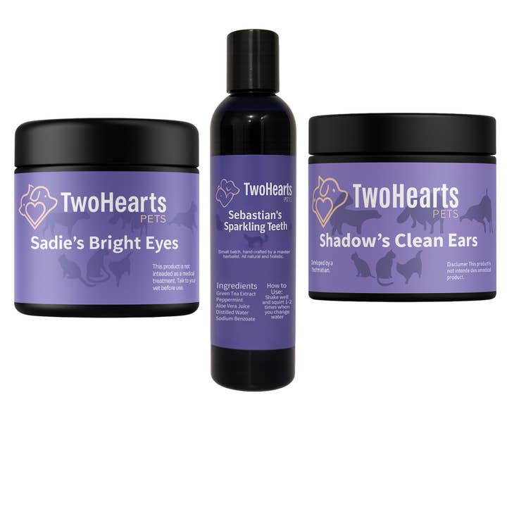 Grooming Bundle for Dogs & Cats - 100 Ct Clean Eyes & Ears for wholesale by TwoHeart Pets