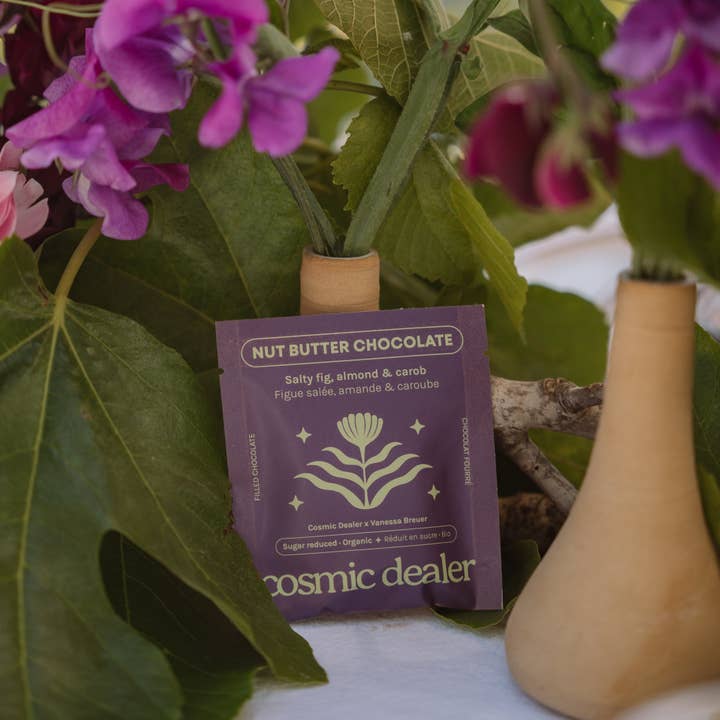 Cosmic Dealer - Wholesale Chocolate Bar - Single nut butter chocolate - Salty Fig - SRP 16 units5