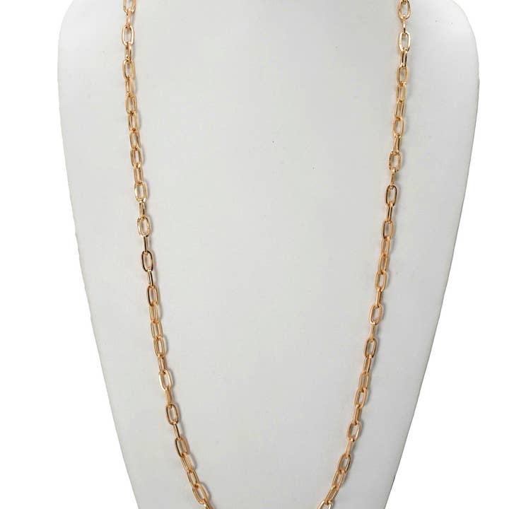 MiMi Wholesale - Vente Collier maille et chaîne - Collier Chaîne Ovale Petite avec Fermoir Toggle & Chaîne4