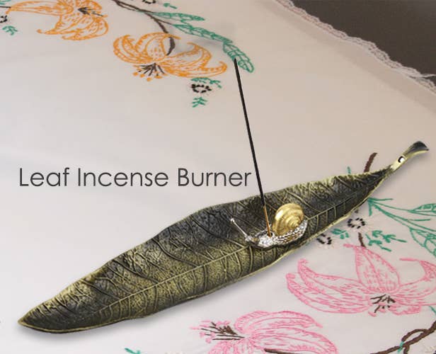 Original Source - Wholesale Incense Holder - Leaf Incense Burner – Bronze Finish1