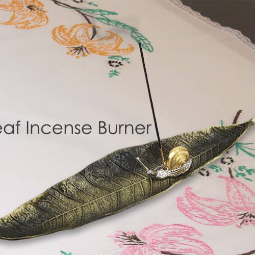 Original Source - Wholesale Incense Holder - Leaf Incense Burner – Bronze Finish1
