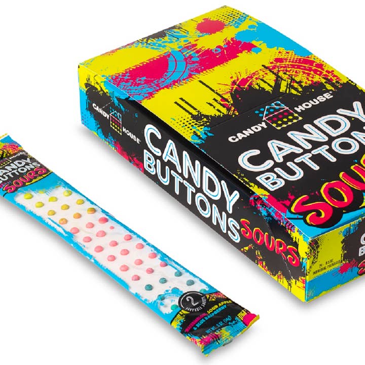 Candy House Candy Buttons Sours - 24 Ct. Box for wholesale by Candy Barn Express