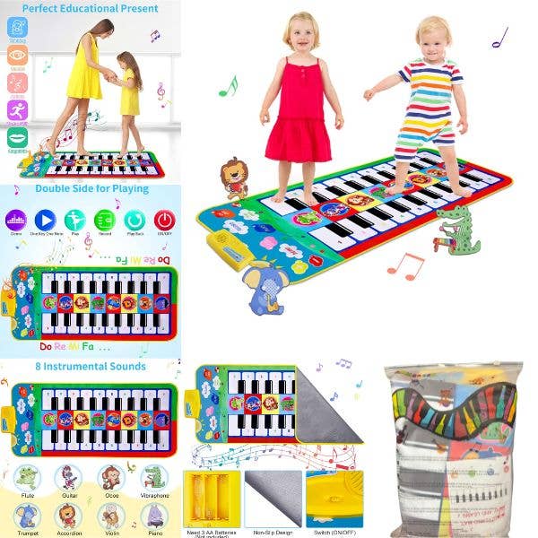 St. Louis Wholesale LLC - Wholesale Musical Toy - Kids & Baby - Samerson Music Mats - #XSFN.Piano.Dance - 44"x19" Electronic0