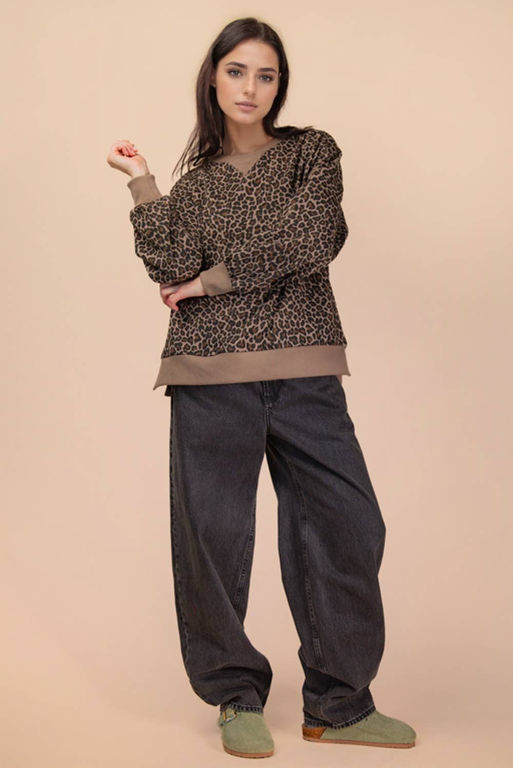 VERY J - Wholesale Knit Top - Women's - NT12318-Leopard & Camo Printed Knit Casual Top15