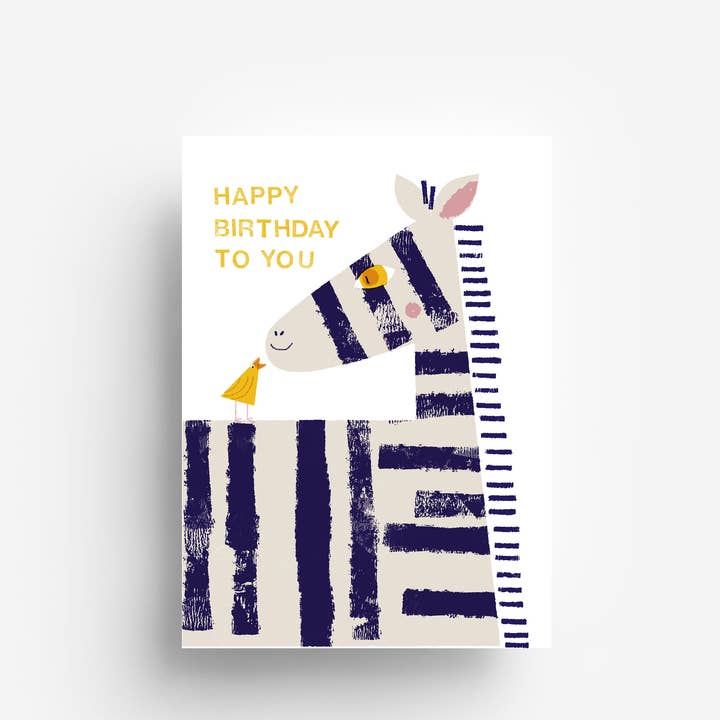 Verjaardagskaart Zebra DIN A6 voor wholesale door jungwiealt
