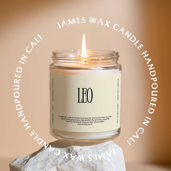 James Wax - Wholesale Jar/Filled Candle - Leo Gift Zodiac Sign Candle Astrology Gift Birthday Leo G0922