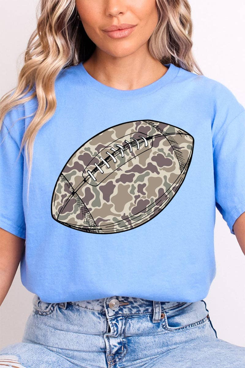 Wholesale Accessory Market - Wholesale Screen Printed T-Shirt - Women's - Old School Camo Football Softstyle Adult T-Shirt0