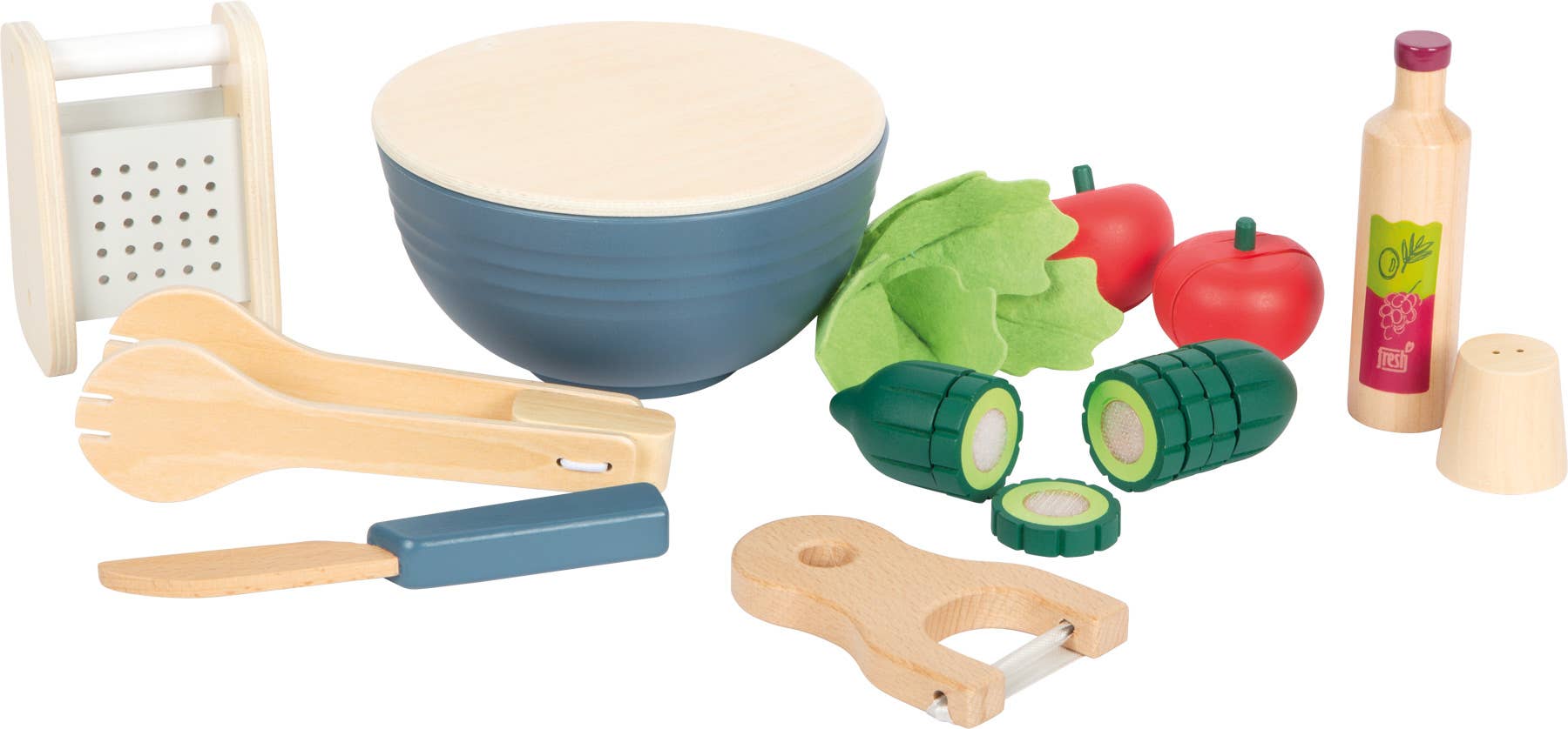 small foot - Wholesale Wood Toy - Kids - Salad cutting set “fresh” | kitchen toys | wooden toys19
