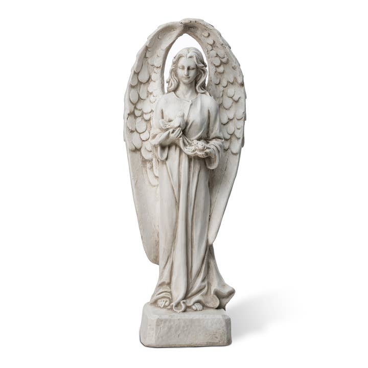 20.5 in H MGO Standing Archangel Garden Statue for wholesale by Glitzhome