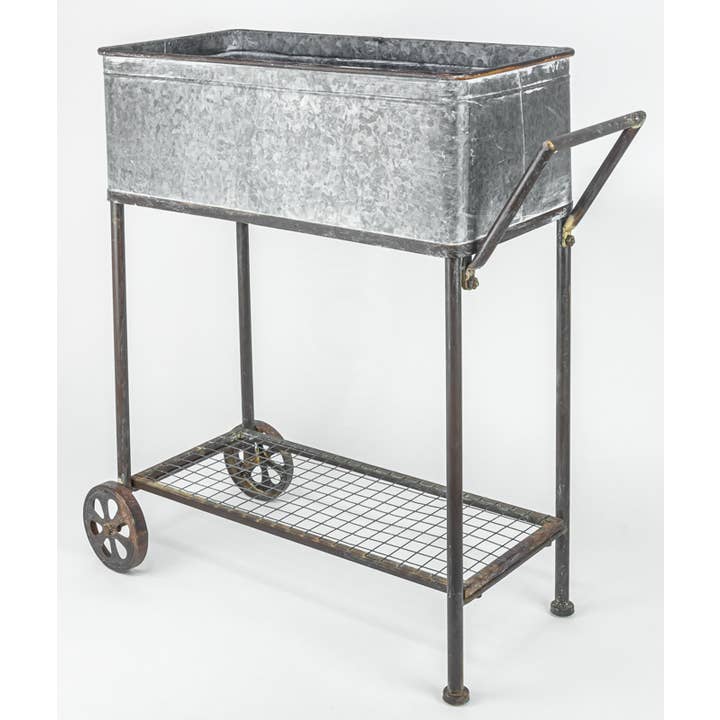 Hanna's Handiworks - Wholesale Decorative Figurine - Raised Farmhouse Tub Handcart Planter