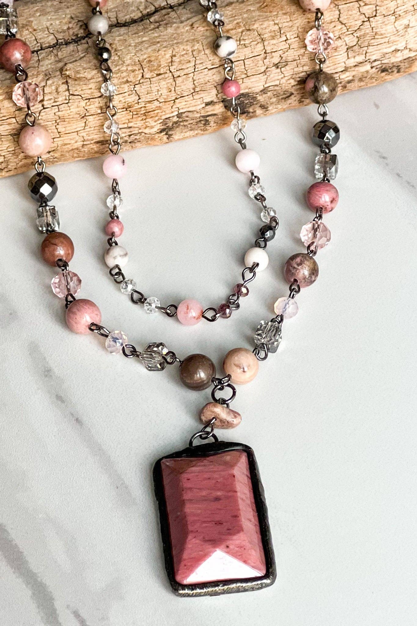 Dylan Designs - Wholesale Pendant/Charm Necklace - Lexi Necklace Mauve2