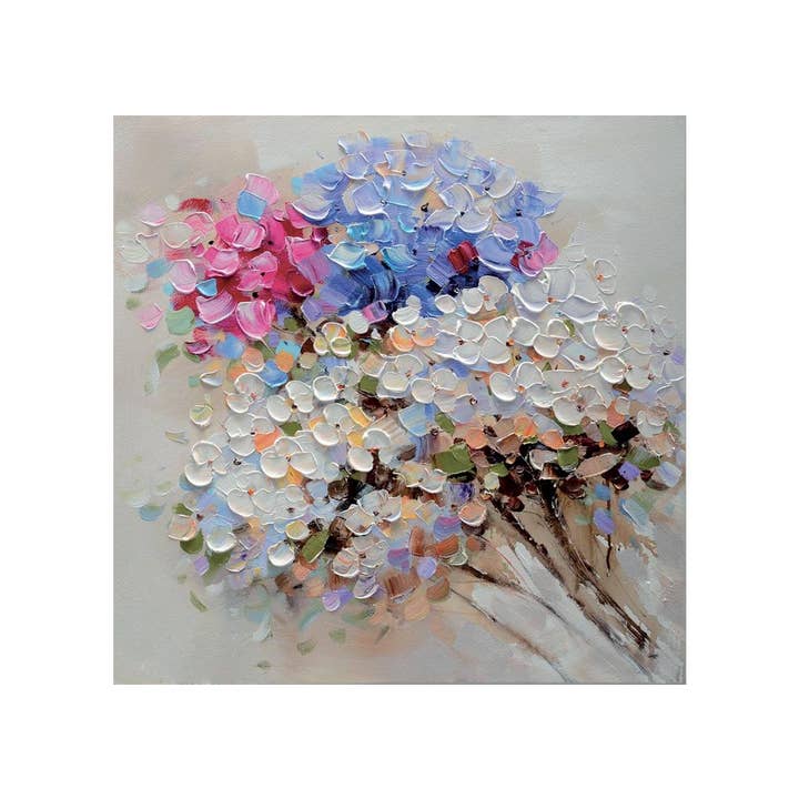 Tableau peint à la main « Japan Rose 2 70x70" pour la vente par AGAVE S.R.L.