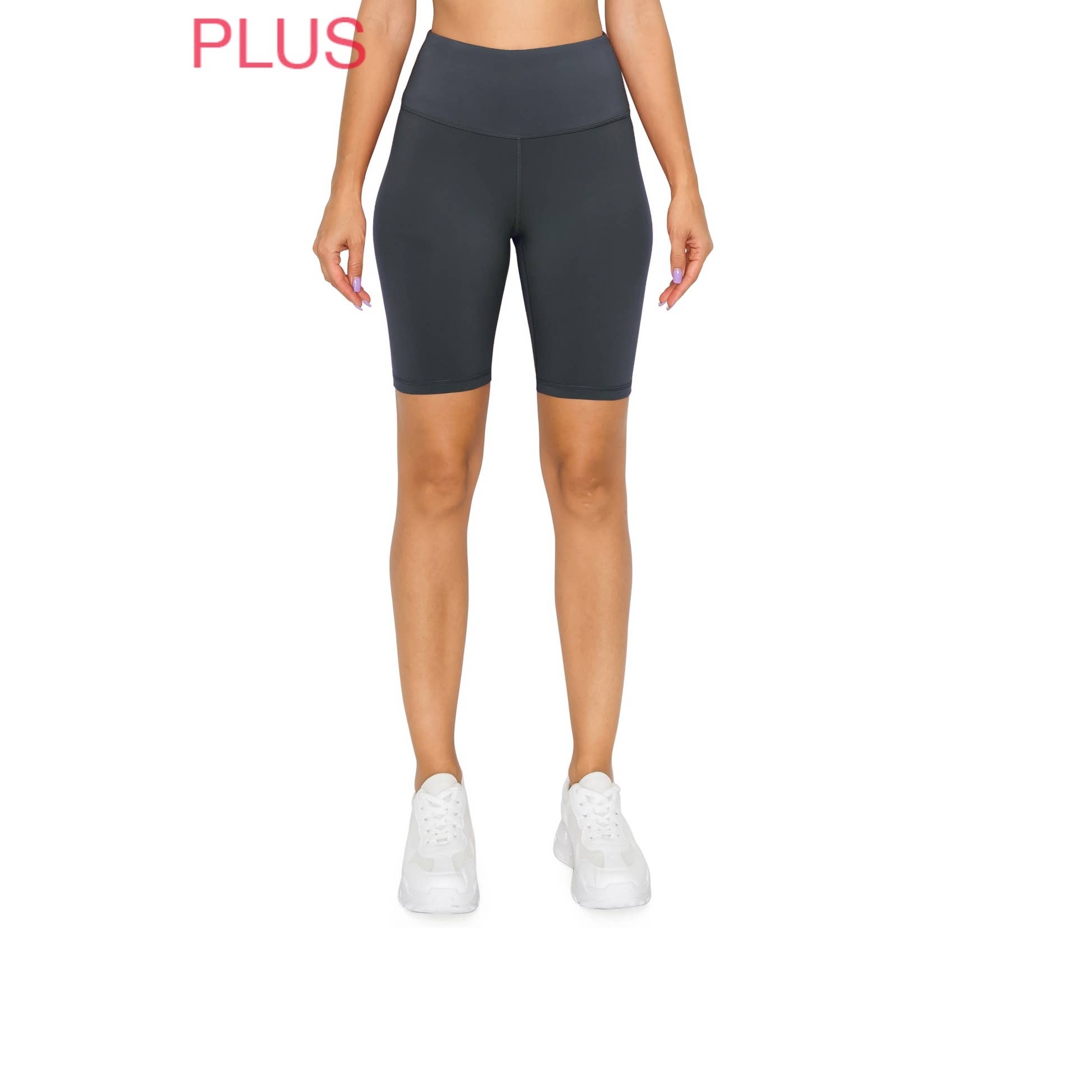 Leggings Depot - Wholesale Athletic Shorts - Women's - Plus Size 8in Inseam Activewear Bike Shorts4