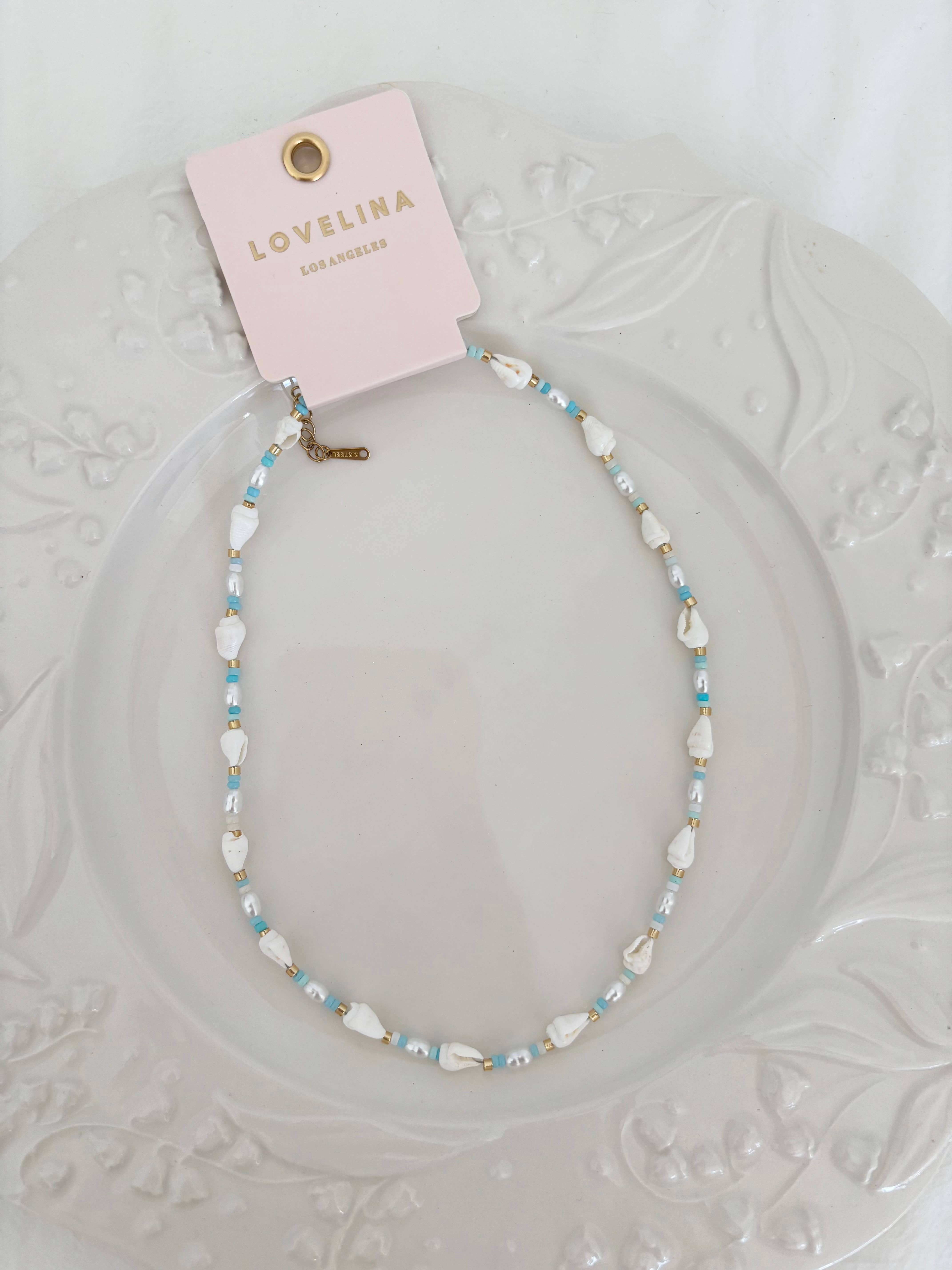 LoveLina - Wholesale Beaded/Pearl Necklace - Beach Seashell Starfish Summer Necklace (NUA)2