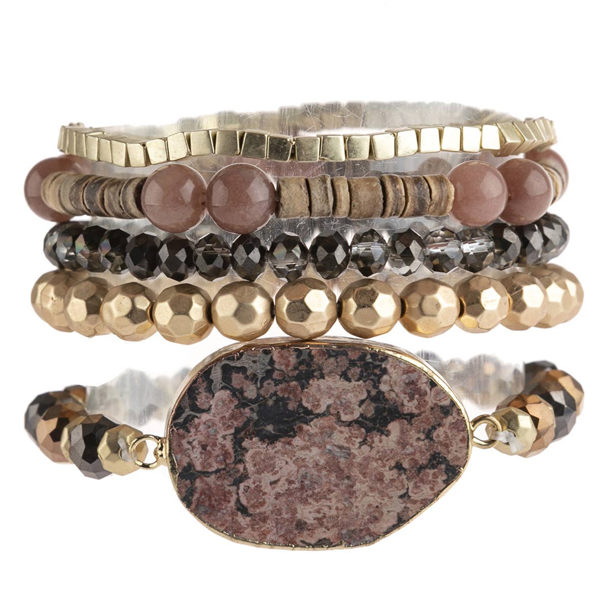 MYS Wholesale Inc - Wholesale Charm/Dangle Bracelet - Mixed Beads With Stone Charm Bracelet3