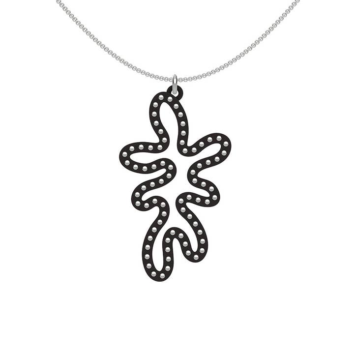 Corail NOIR : clous d'oreilles MATISSE 5 pendants en or ou en or pour la vente par Ree Gallagher Jewelry