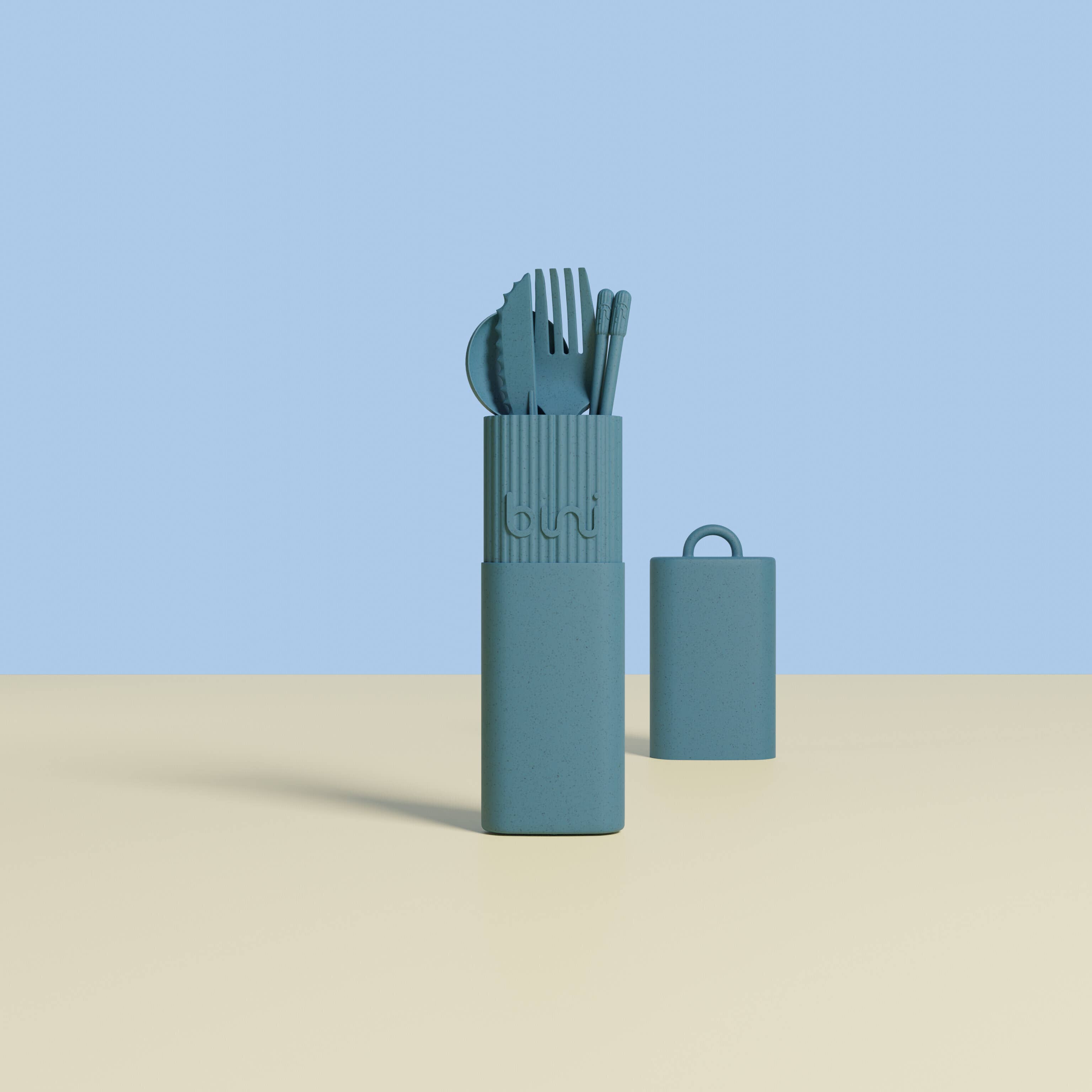 Bini - Vendita all'ingrosso Set di posate assortite - Bini Bleu - Posate nomadi riutilizzabili biobased2