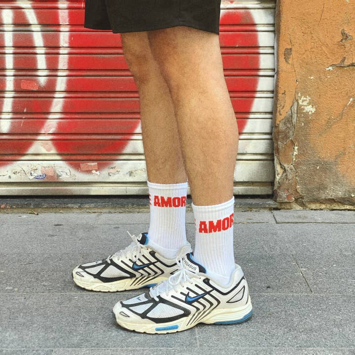 NAVUCKO - Wholesale Socks - Unisex - Socks AMORE, Color Red/White1