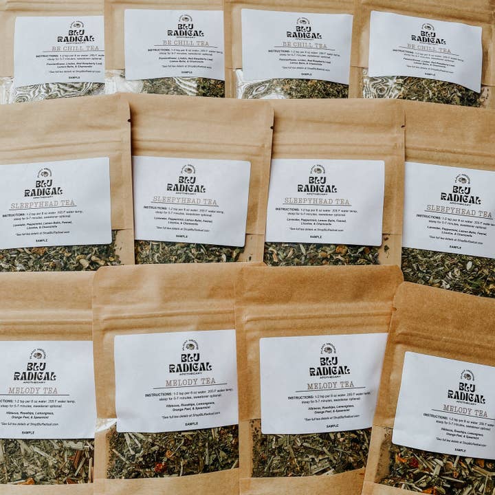Trio Herbal Tea Sampler for wholesale by Blu Radical Apothecary