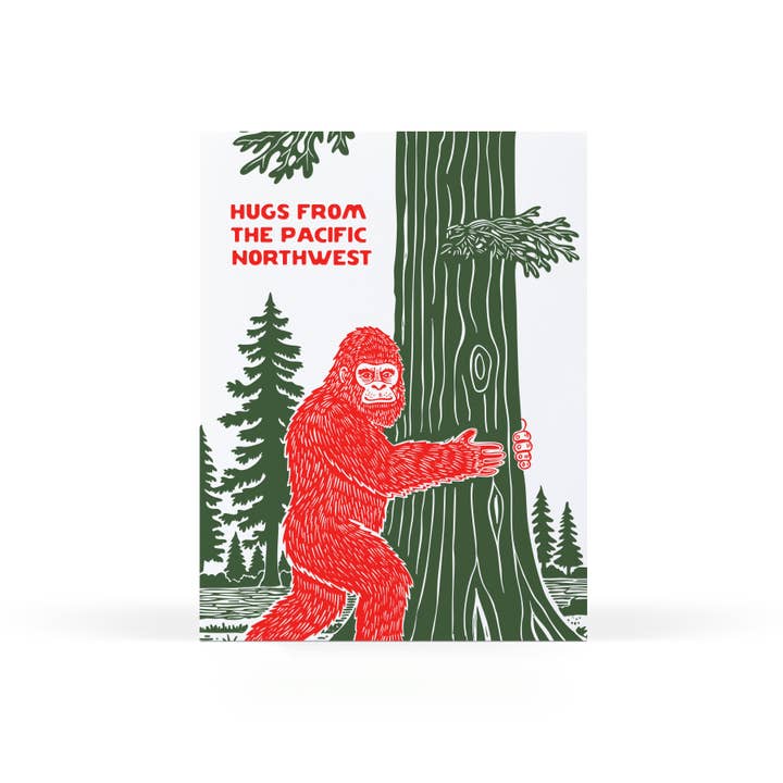 Hugs from Bigfoot for wholesale by Sweet Bippy Press