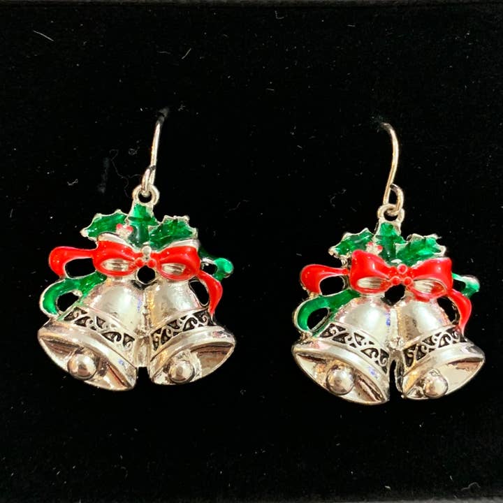 FR4418 Boucle d'oreille métallique en filigrane à grelots de Noël pour la vente par 0011 PREMIERE