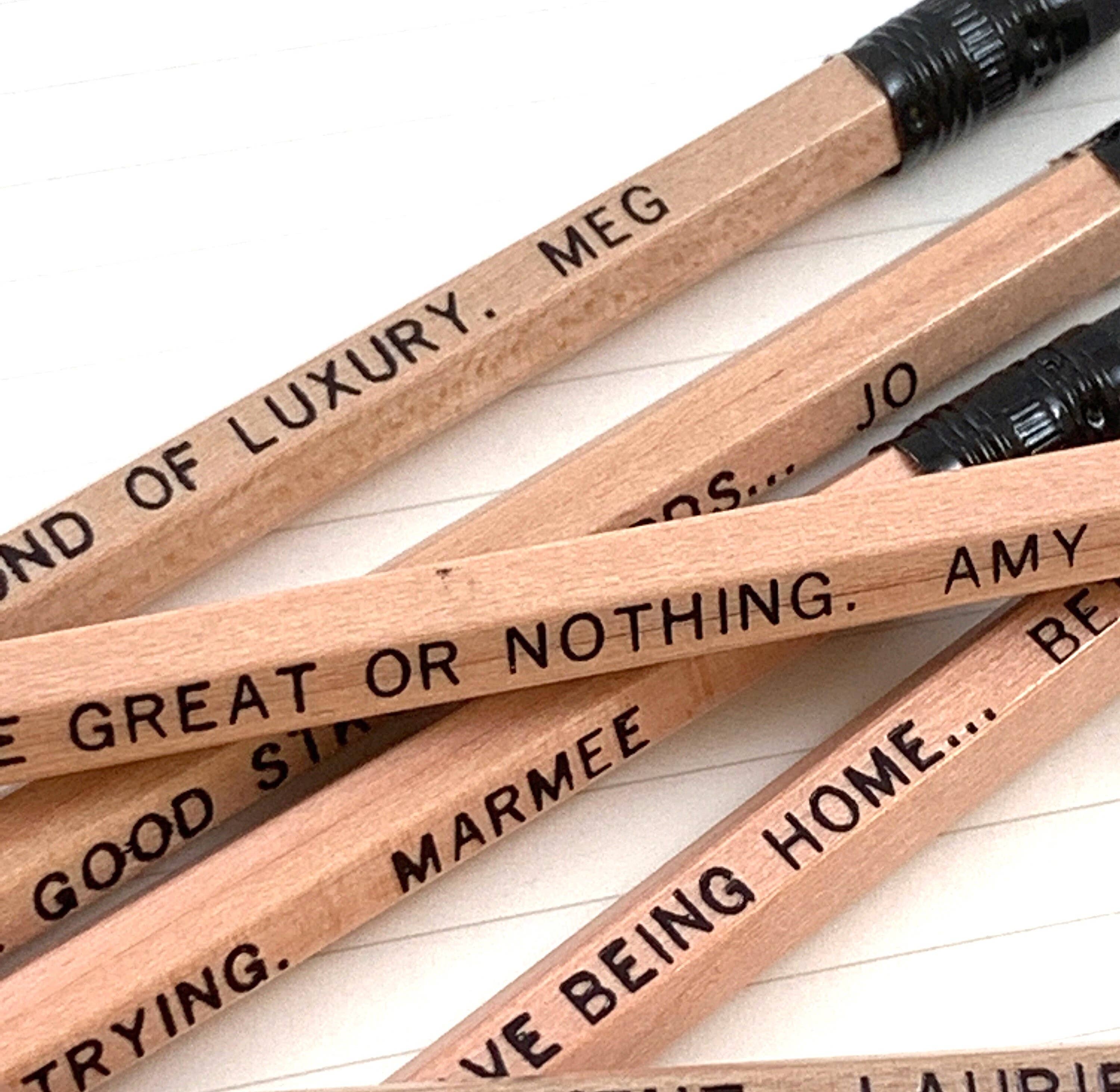 Lit & Whimsy - Wholesale Pencil - Little Women Book Quote Pencils, Louisa May Bookish Gift2