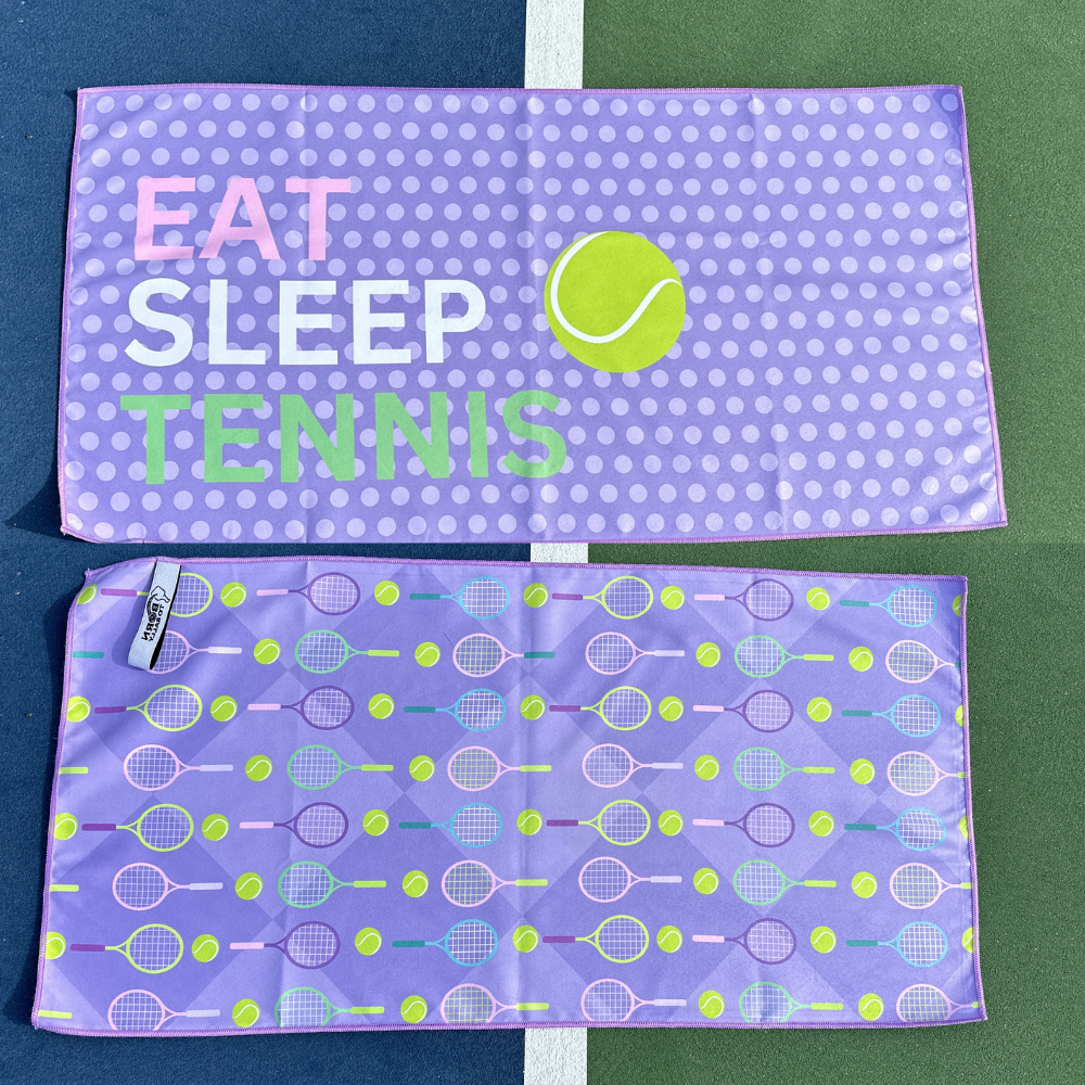 Born to Rally - Wholesale Sports Towel - Tennis Towel - Eat Sleep Double-Sided Microfiber Athletic0