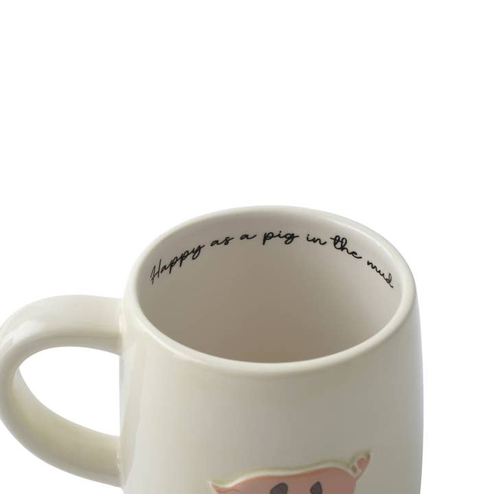 CGB Giftware - Wholesale Coffee mug - Bramble Farm Pig Stoneware Mug In Gift Box2