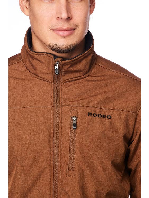 Rodeo Clothing - Wholesale Jacket - Men's - EMBROIDERY SOFTSHELL-COGNAC-BLACK2