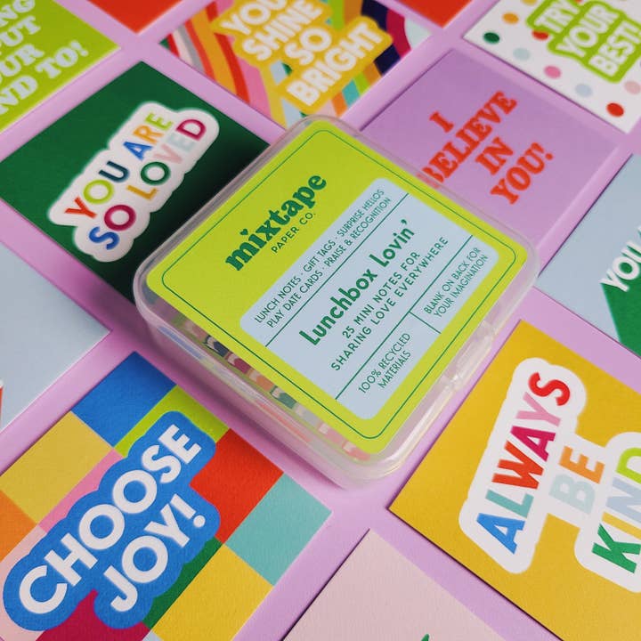 Mixtape Paper Co. - Wholesale Stationery/Notecard Set - LUNCHBOX LOVIN' ✨ mini notes