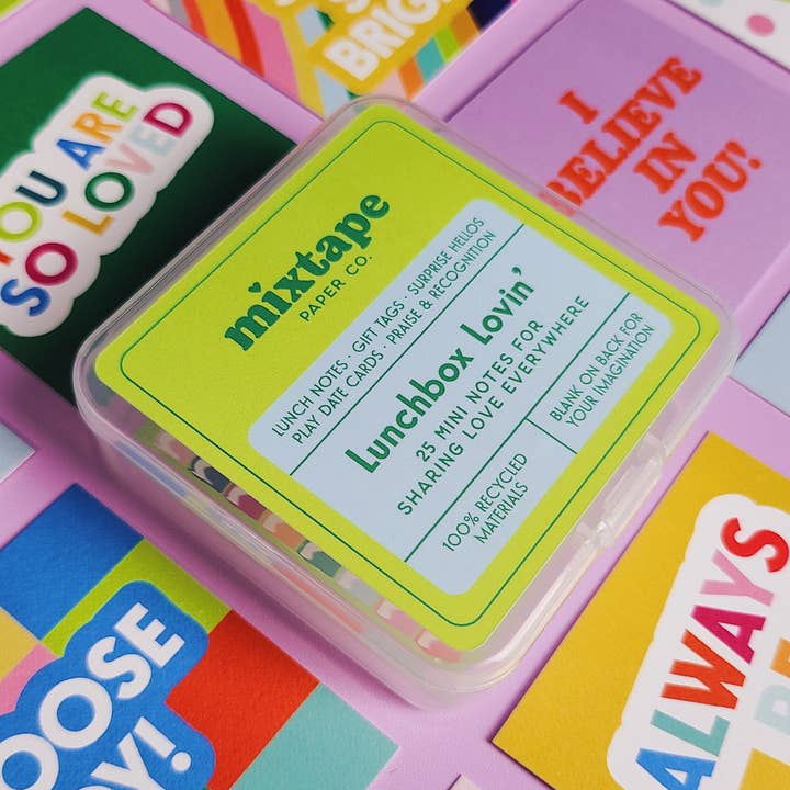 LUNCHBOX LOVIN' ✨ mini notes for wholesale by Mixtape Paper Co.