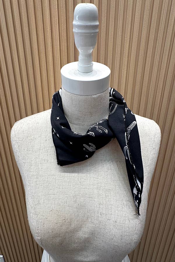 Nylon Apparel – wholesale Scarf – Women's – SC-5816-Western Cowboy Rodeo All Over  Print Scarf2