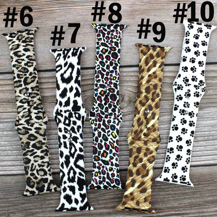 ShopTrendsNow - Wholesale Watch Band/Strap - Women's - Animal Themed Printed Silicone Bands Apple Watch