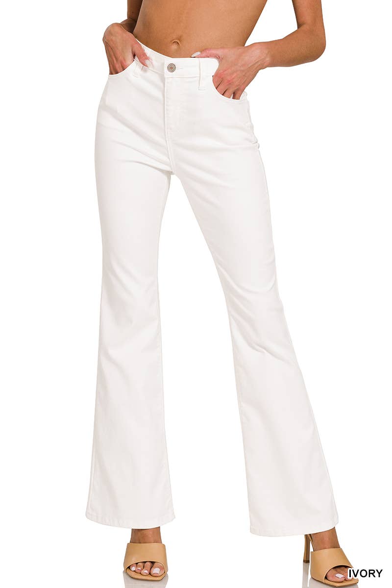 42POPS - Wholesale Pants - Women's - ._ SI-25418 High Rise Bootcut Color Denim Pants7