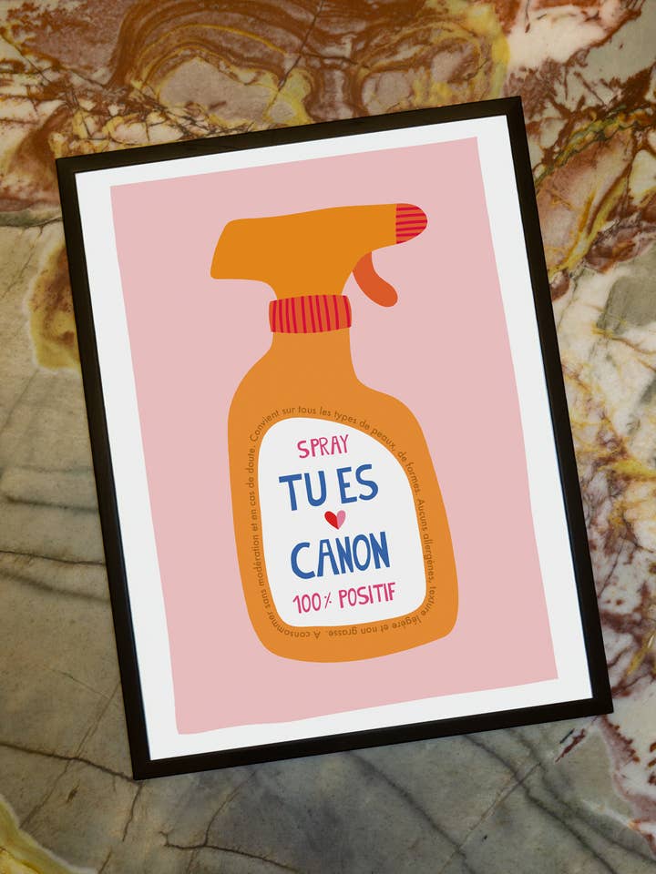 Impresión de arte A5 – ERES GENIAL – Ilustración gráfica colorida para venta al por mayor de Taxi Brousse