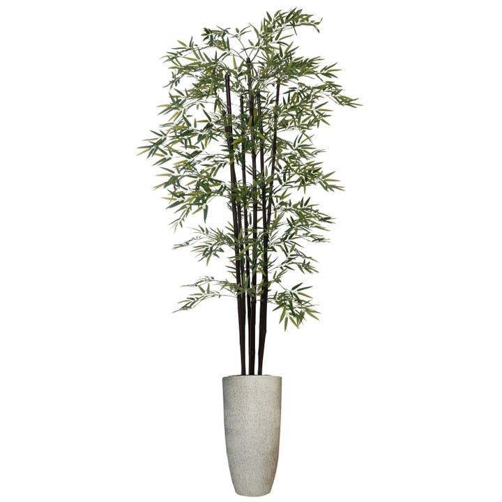 Vintage Home - Wholesale Plant (non-succulent) - 86"H Bamboo Tree, Black Poles With Fiberstone Planter