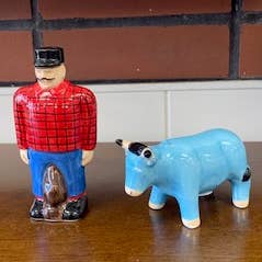 Paul & Babe Salt- & Pepparskakset för wholesale av Lumberjack Shack, LLC