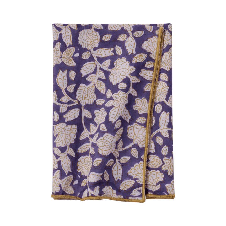Bonheur du Jour - Wholesale Dinner & Cloth Napkin - Set of 2 towels with Jaya Violet flowers1
