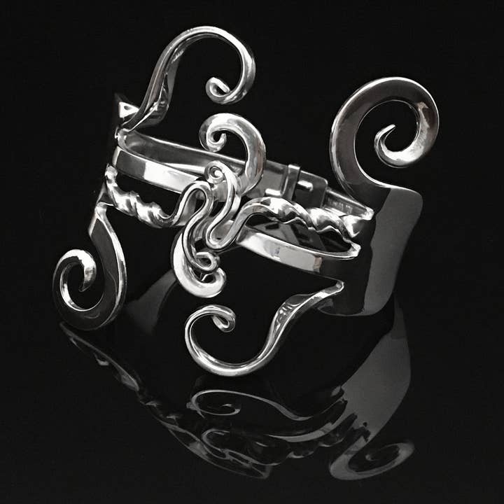 Twisted Double Fork Bracelet for wholesale by Marchello Art