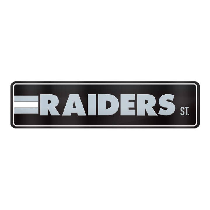 NFL Las Vegas Raiders Laser Cut Acrylic Street Sign for wholesale by Rico Industries
