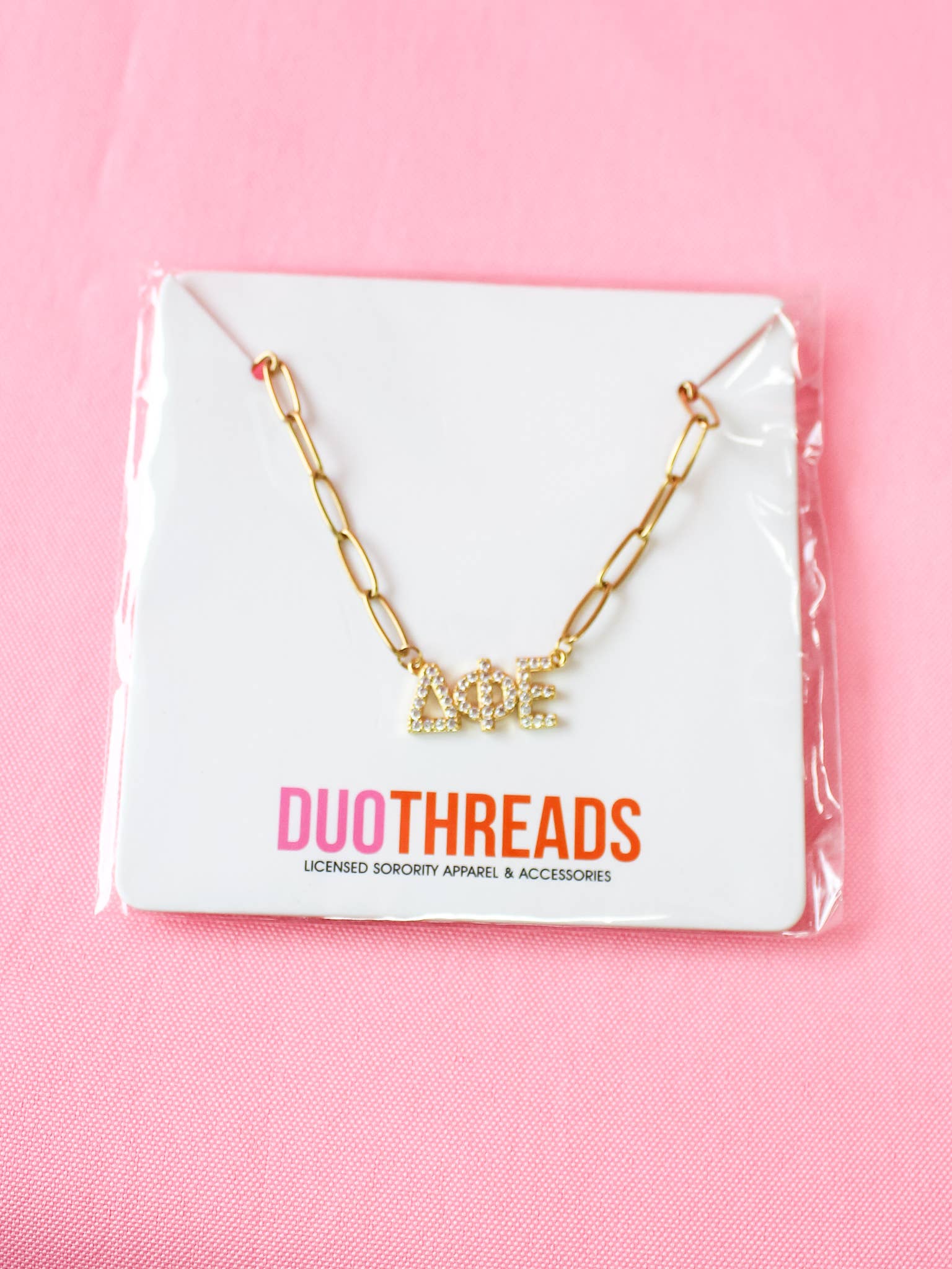 Duo Threads - Wholesale Pendant/Charm Necklace - Rhinestone Sorority Necklace12