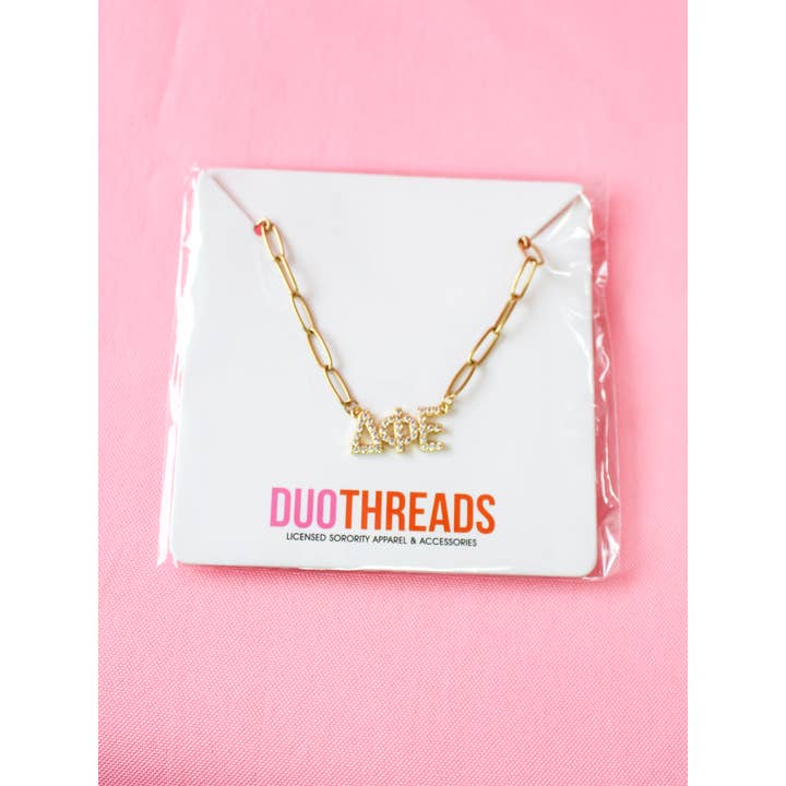 Duo Threads - Wholesale Pendant/Charm Necklace - Rhinestone Sorority Necklace12