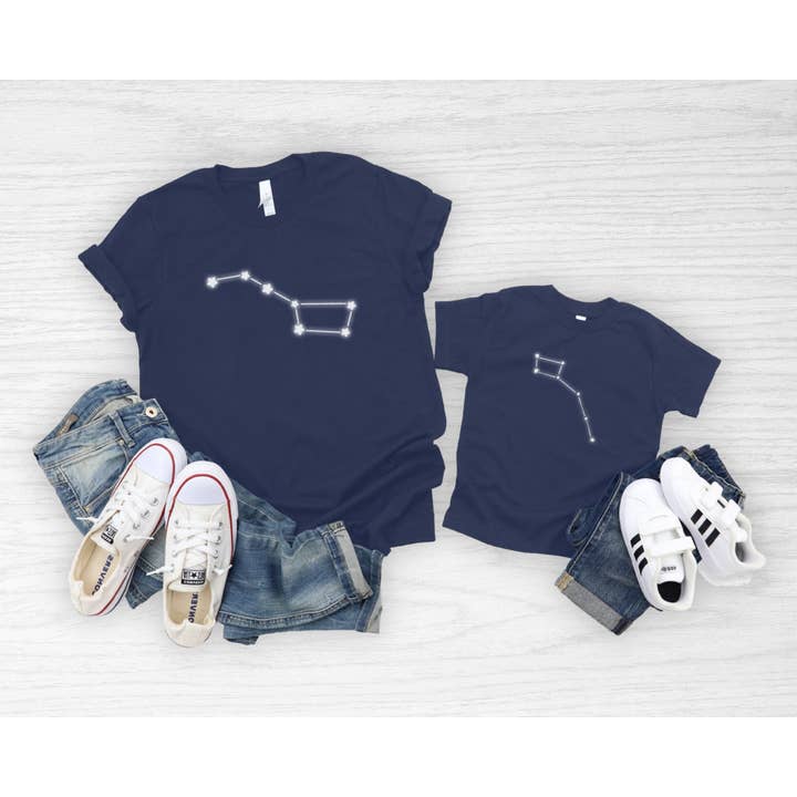Science & Snark - Wholesale Screen Printed T-Shirt - Kids - Daddy and Me Big Dipper and Little Dipper Shirts