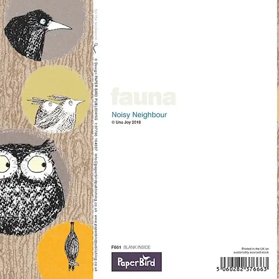Paper Bird Publishing – wholesale Everyday greeting card – Noisy Neighbour1