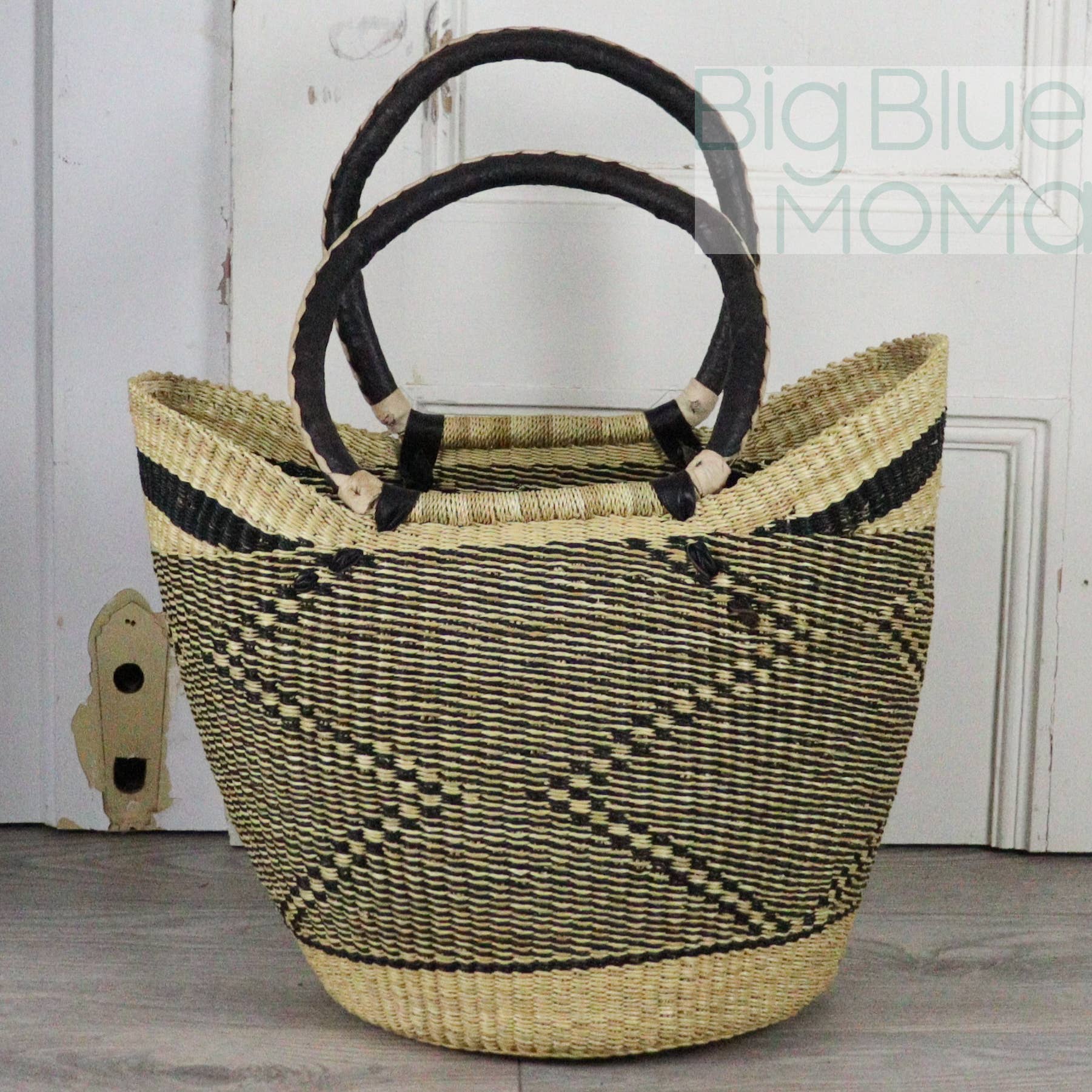 Big Blue Moma - Wholesale Beach Bag - U Shopper Large - Natural Palette24