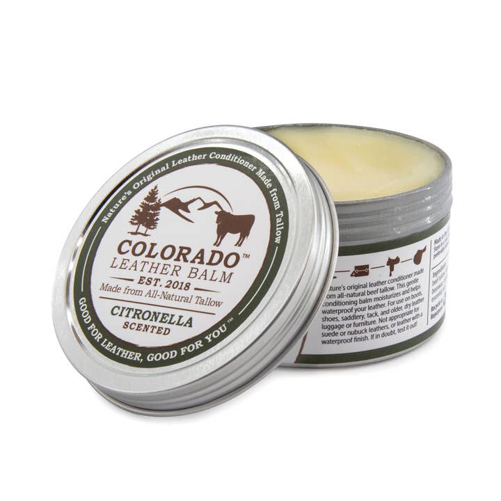 Colorado Natural Balms - Wholesale Leather Conditioner - Case 8oz Colorado Leather Balm- Citronella