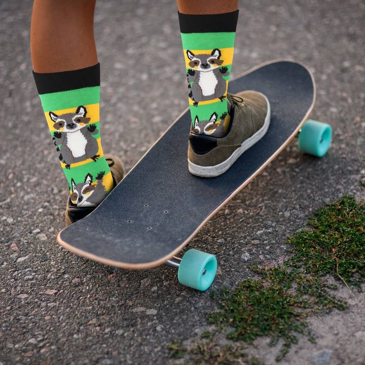 Real Sic - Venta al por mayor Calcetines - Unisex - Calcetines bonitos con diseño de mapache, cómodos, de algodón para hombre y mujer3