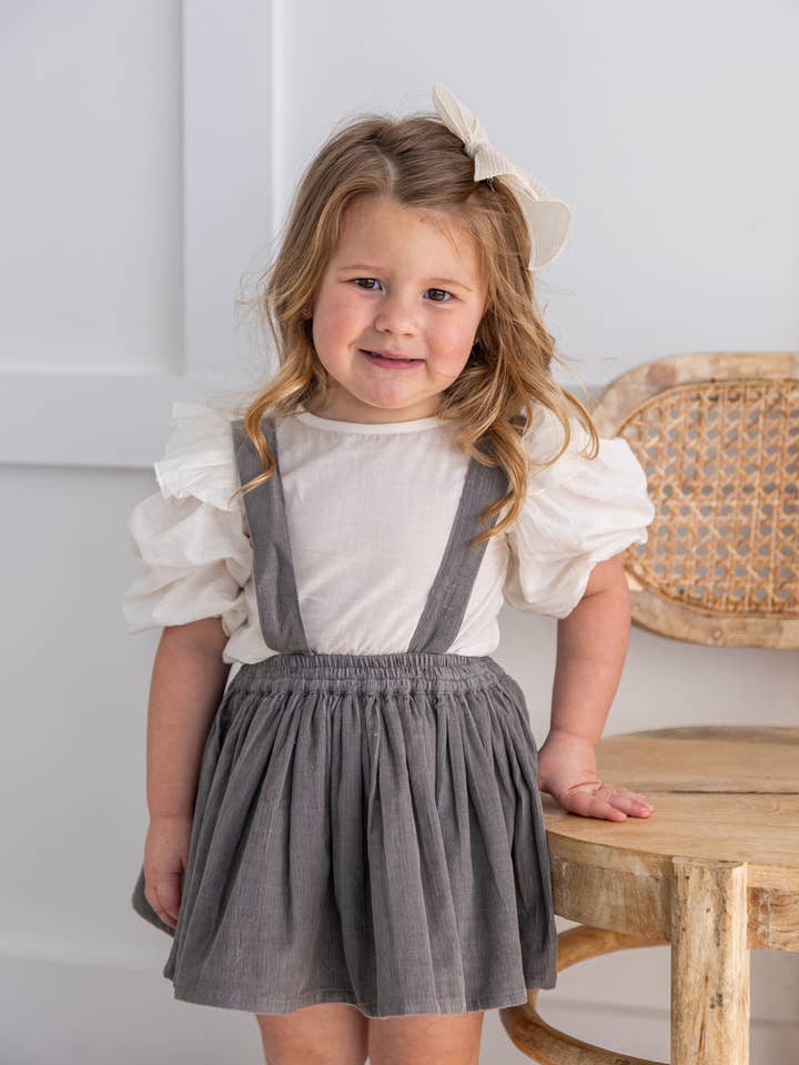 Yo Baby – wholesale Top & skirt set – Baby – Grey Corduroy Baby Skort & Top Set : Infant : Baby2